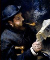 Renoir, Pierre Auguste - Claude Monet Reading A Newspaper